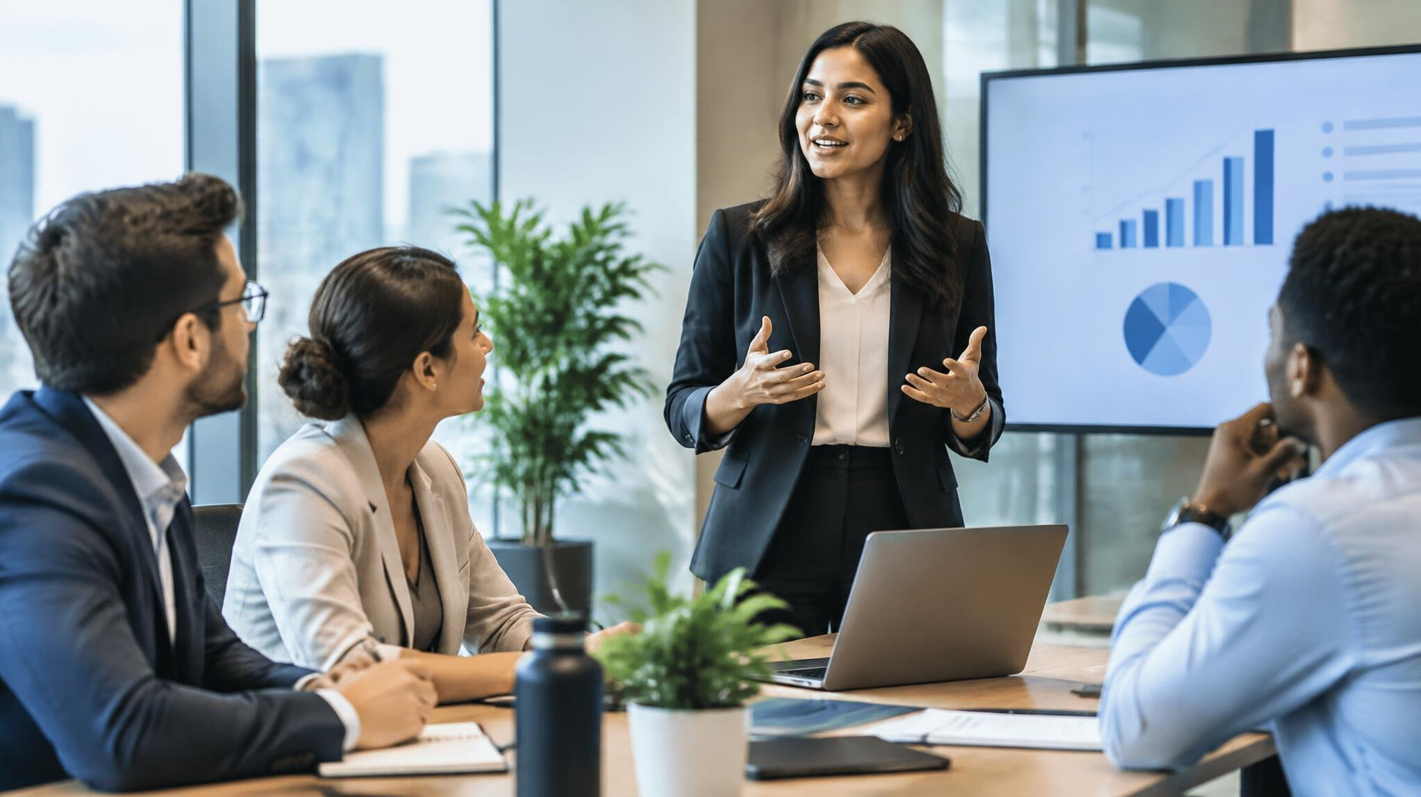 business team discussion in office