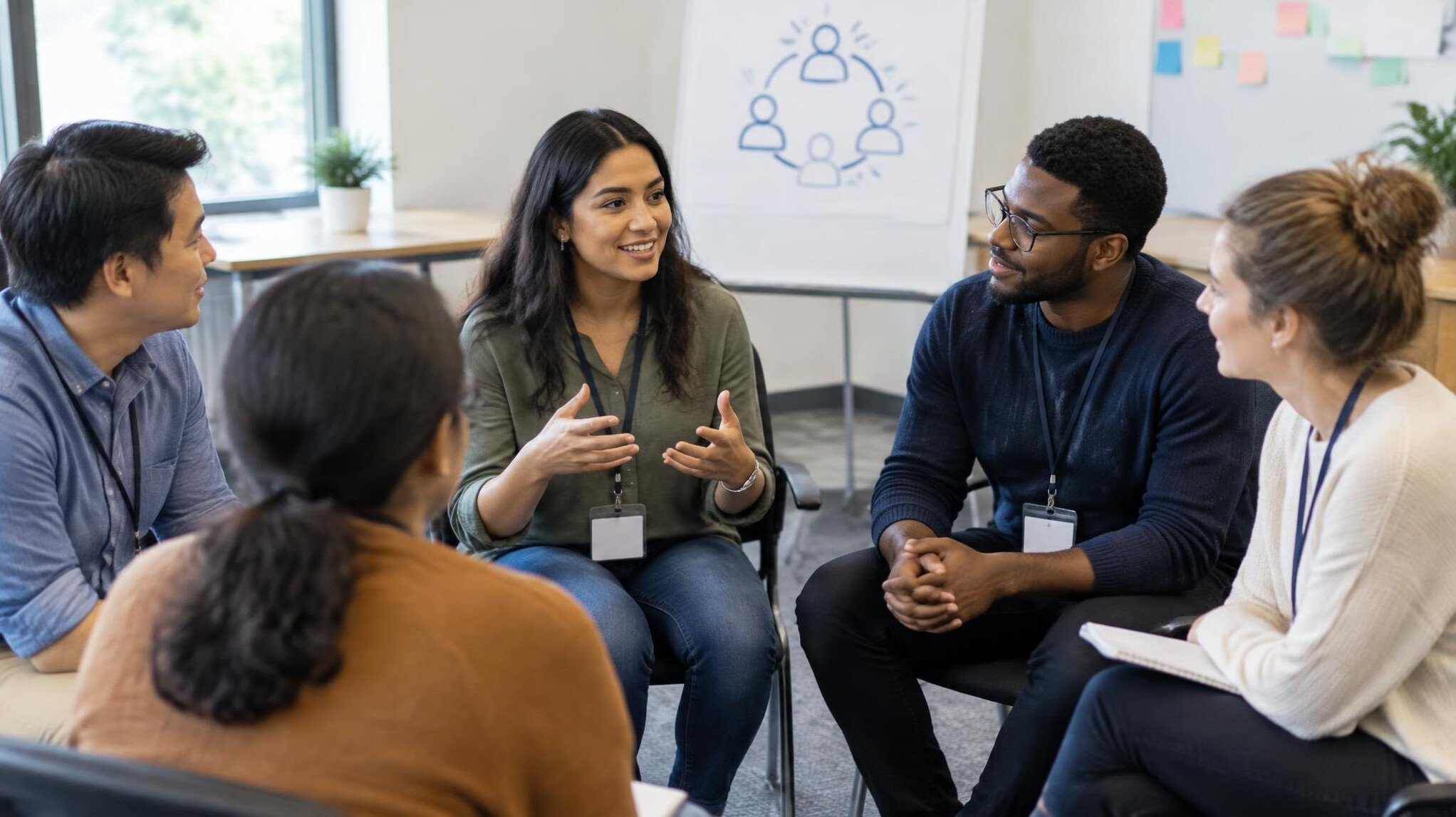 group discussion in workshop