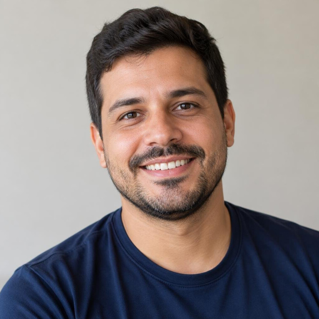 Smiling Brazilian man in a suit portrait